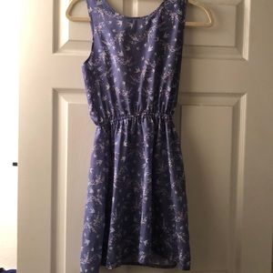 Blue bird print sundress